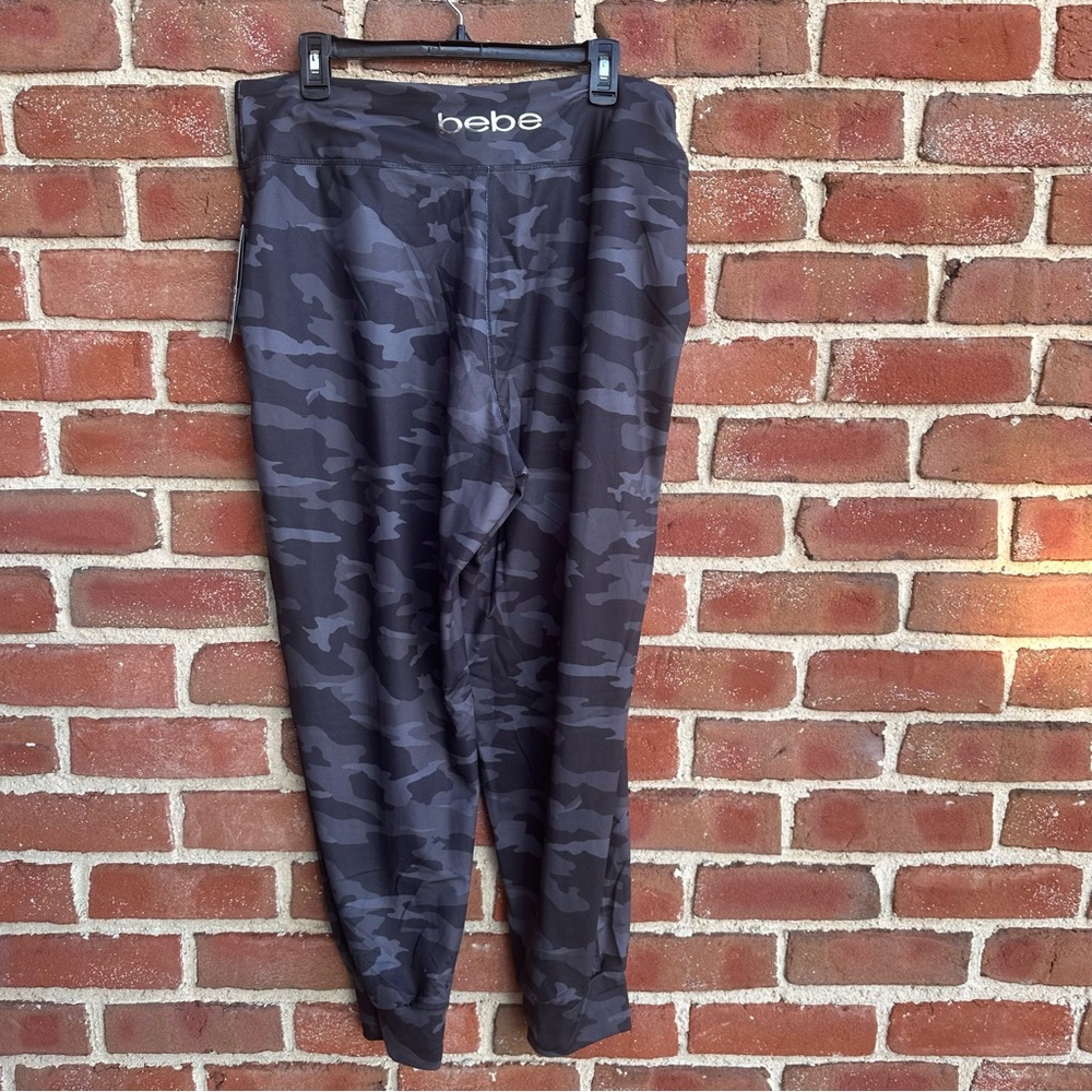 EUC. LIKE NEW! BEBE camo joggers black 3X $84MSRP